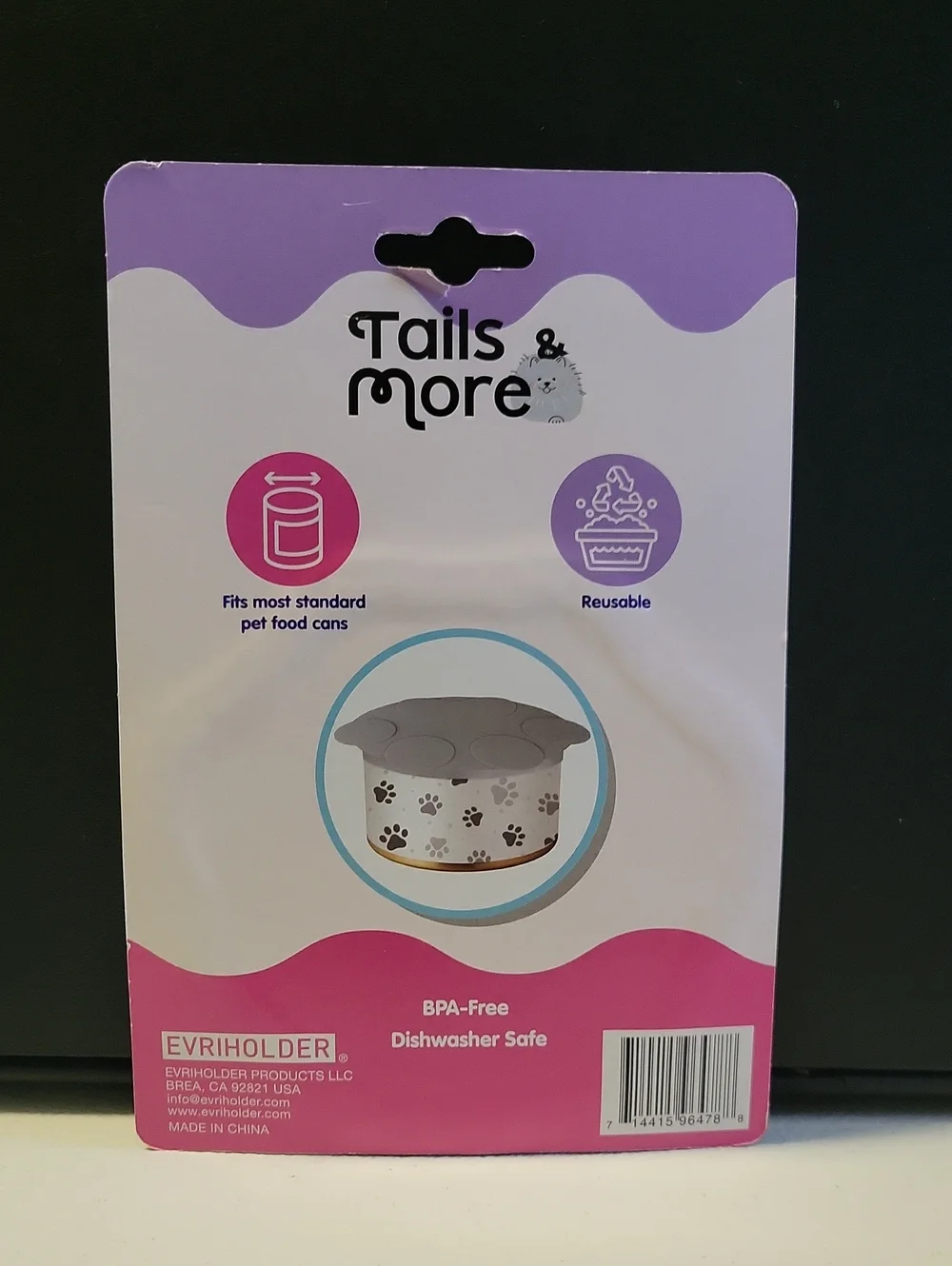 Gray Silicone Pet Food Can Cover - Paw Shape